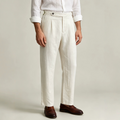 Pantaloni Uomo Fianchetto con Regolatori Laterali, Misto Lyocell, Stile Gentiluomo Italiano